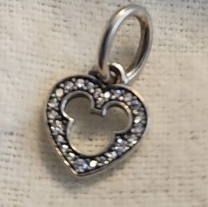 PANDORA DISNEY MICKEY MOUSE HEART SILHOUETTE DANGLE NWOT AUTHENTIC